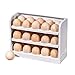 Uchwyt na jajka Odwracalne pudełko do przechowywania jajek w lodówce 3 poziomy Flip 30 Grid Pojemnik na jajka Lodówka kuchenna Utrzymywanie świeżych jajek Świeże jajka