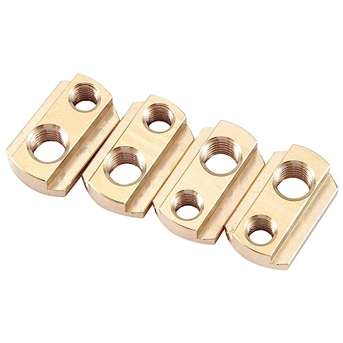 Srutueo 4 PCS Sliding T Nuts Hydrofoil Screw with Machine Rice Screw Hydrofoil Mounting T-Nuts M6 and M8 for All Hydrofoil Tracks, gold