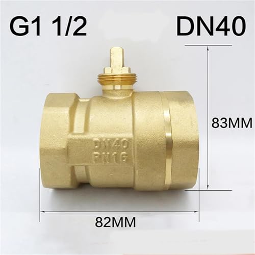 Válvula de bola motorizada de 2 vías de latón DN40 para riego automatizado 5