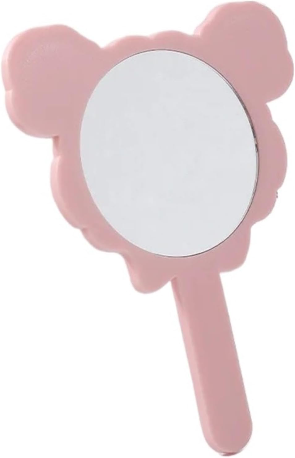 Fashion DIY Makeup Mirror Small Handheld Round Anti-Fall with Handle Portable Women(Blue-13.5x18cm)