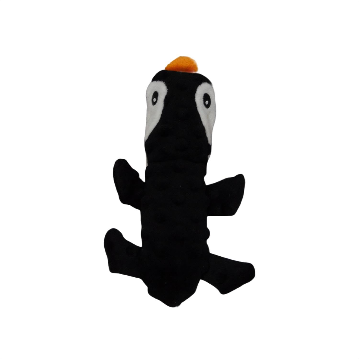 JACK AND VANILLA, Penguin Shaped Interactive Dog Toy, Soft and Durable, Ideal for Playing, Easy to Clean, Size 20.5 cm, Black, Bubble Plush Model