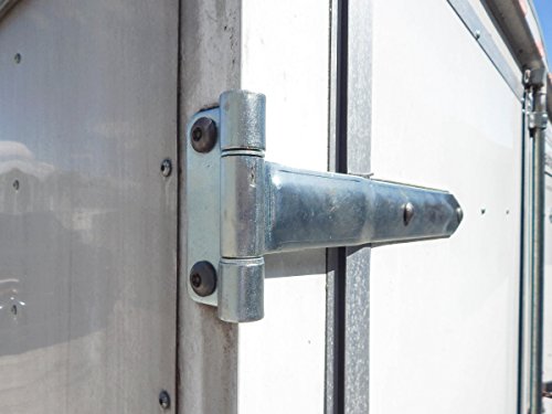 Red Hound Auto 6 Trailer Door Hinges 16 Inches Steel Side Rear Swing Utility Cargo Car 2 Inches Hauler HD