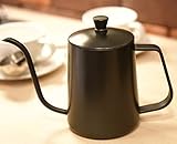 Kingnice 600 Milliliter 2.5 Cup Stainless Steel Pouring Over Gooseneck Kettle for Coffee or Tea