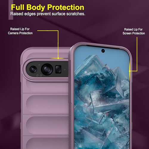 Image of Zapcase Back Case Cover for Google Pixel 9 Pro | Compatible for Google Pixel 9 Pro Back Cover | Liquid Silicon Magic Case with Camera Protection | Lavender