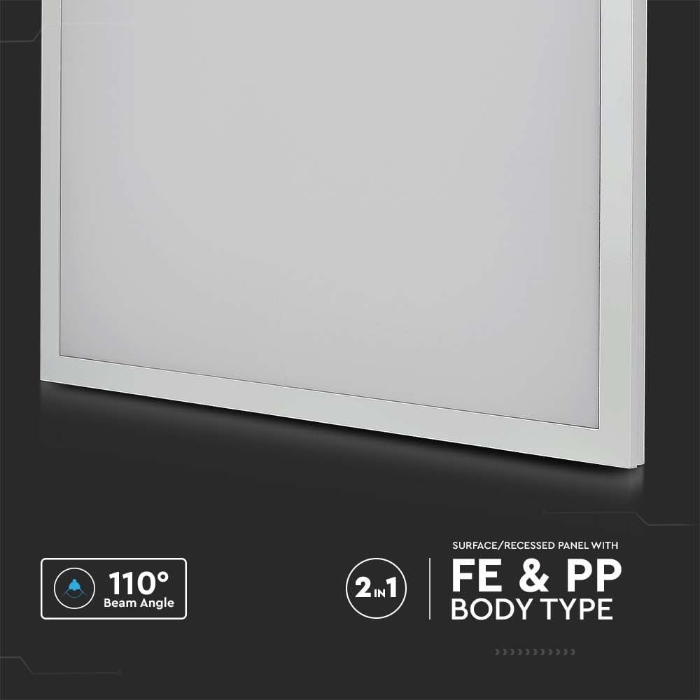 V-TAC VT-6139 Kit di 6 pezzi Pannello LED 36W 120LM/W 600*600mm 6500K da incasso e soffitto Confezione driver 2-in-1 inclusa-638021