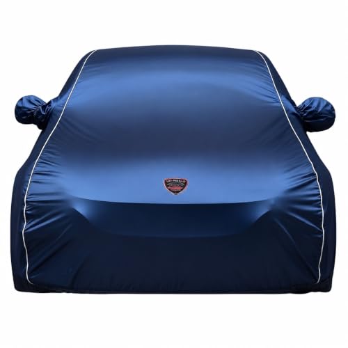 Image of Autofurnish Blue Waterproof Car Body Cover for Hyundai Grand i10 NIOS 2019 | 101% Waterproof & Dustproof | Soft Inner Cotton Lining | Anti Scratch | Triple Stitching | Buckle Belt | Car Cover
