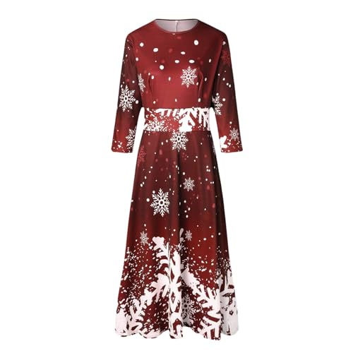 Robe tricotée pour Femme MOCHAMIK longue et élégante à col rond pour l'automne et l'hiver