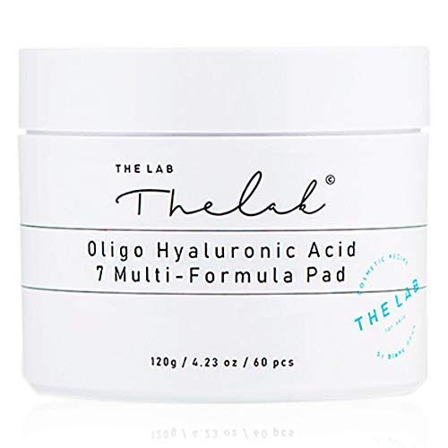 Blanc Doux 100% Oligo Hyaluronic Acid 7 Multi-Formula Skin Essence Tonic Pure Cotton Pads - 60 pcs / 4.23 Oz - Deep Moisturizing Calming and Soothing Care Recipe