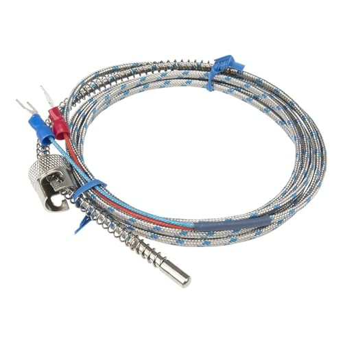Sensor de temperatura termopar tipo K/J de 2m y bayoneta ajustable de 12mm