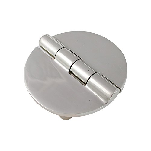 White Water Marine Stainless Steel Round Hatch Hinges (61152S - Round Hinge, Bottom Threaded)