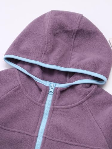 Boys Girls Hooded Fleece Jacket Coats Long Sleeve Zipper Outerwear with Pockets4