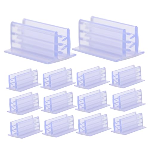 PartyKindom Lot de 20 Porte-étiquettes Clips Souples Mousse Adhésive 25x14x12 Mm pour Rayons de Magasin, Supports D’affichage pour Panneaux de Soldes en...