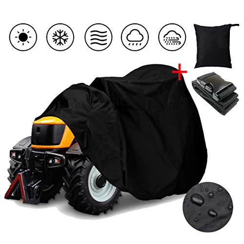 SHDlYE Riding Lawn Mower Cover, ATV Cover Waterproof, 210D Oxford Durable Universal Waterproof Wind-Proof UV Protection, with Storage Bag and Buckle,XL