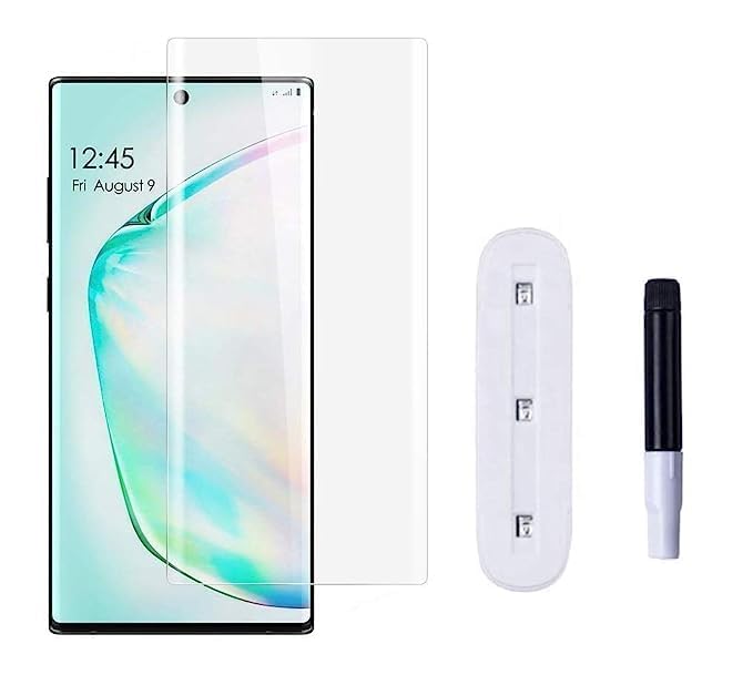 Image of Tempered Glass Screen Protector Compatible For Samsung Galaxy NOTE 10 with Edge-to-Edge Protector and with Easy Installation Kit