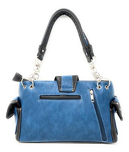 Western Rivet Flora Embroidery Buckle Shoulder Concealed Carry Handbag in 6 Colors GP939W1882