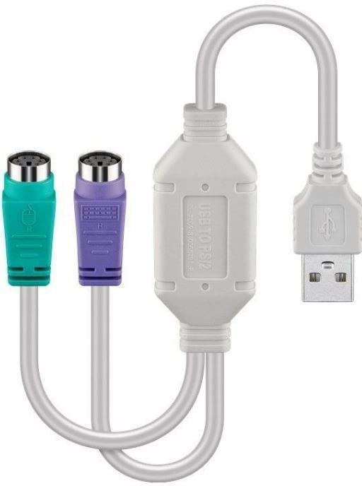 USBA2XPS2 PS/2 cable 0.3 m 2x 6-p Mini-DIN USB A White