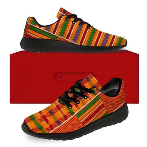 African Kente Shoes for Men Women Lightweight Comfort Running Tennis Walking Sneakers Birthday Gift for Boys Girls2