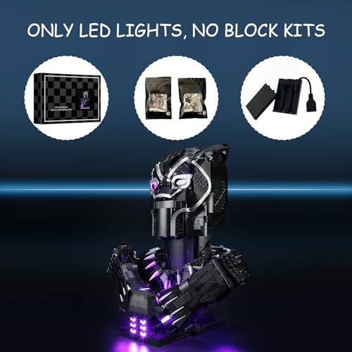 Mililier LED Light Kit for Lego Marvel Black Panther 76215 Set, Compatible with Lego 76215 Building Blocks Model(Not Include Blocks Set) - Thumbnail 6