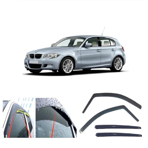 Déflecteurs d'air acrylique premium pour BMW Série 1 E87 finition teintée haut de gamme