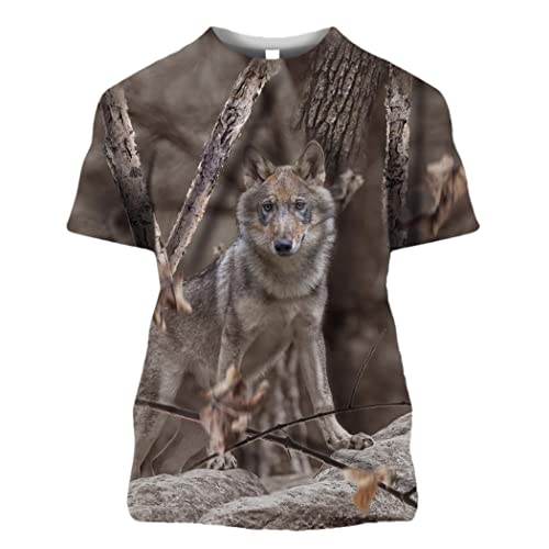 T-shirt imprimé 3D ample et léger solution anti-chaleur été en taille 4XL