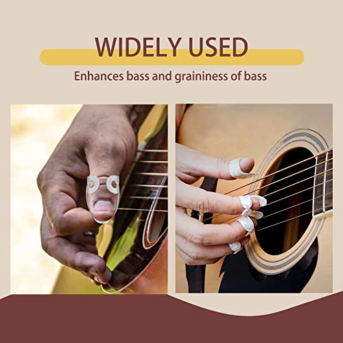 Yafiygi 12Pcs Finger Picks For Steel Guitar Adjustable Finger Thumb Picks Set Includes 4Pcs Plastic Thumb Picks And 8Pcs Silver Stainless Steel Finger Picks For Guitar, Banjos And Other Instruments #TOP6