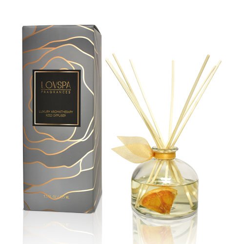 Lovspa Revitalize Mandarin Lime & Basil Reed Diffuser | An Energizing Blend Of Mandarin Orange, Bergamot, Lime, Basil, Lilac & Vetiver | Great Kitchen Scent & Nice Home Gift Idea #TOP4