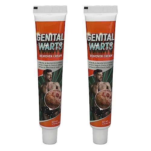 Crema para Eliminar Verrugas Genitales de 2 Piezas para Verrugas Comunes, Verrugas Plantares, Verrugas Genitales, Callos y Pezones como Verrugas para Hombres y Mujeres (20 G por