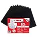 (10) 12" x 12" Sheets - Oracal 651 Black Adhesive Craft Vinyl for Cricut, Silhouette, Cameo, Craft Cutters, Printers, and Decals - Gloss Finish - Outdoor and Permanent