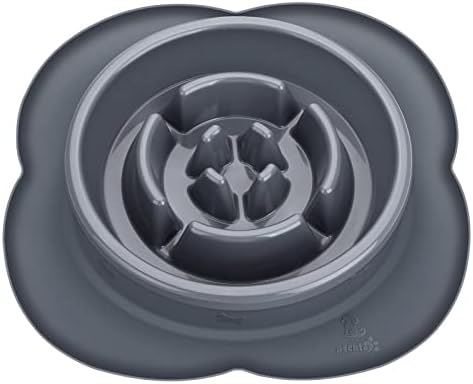 Pecute Slow Feeder Dog Bowl, Non Slip Pet Bowl, Safe Silicone Slow Eating Bowl, No Chocking Healthy Design Bowl with No-Spill Silicone Mat for Dogs Cats Pets