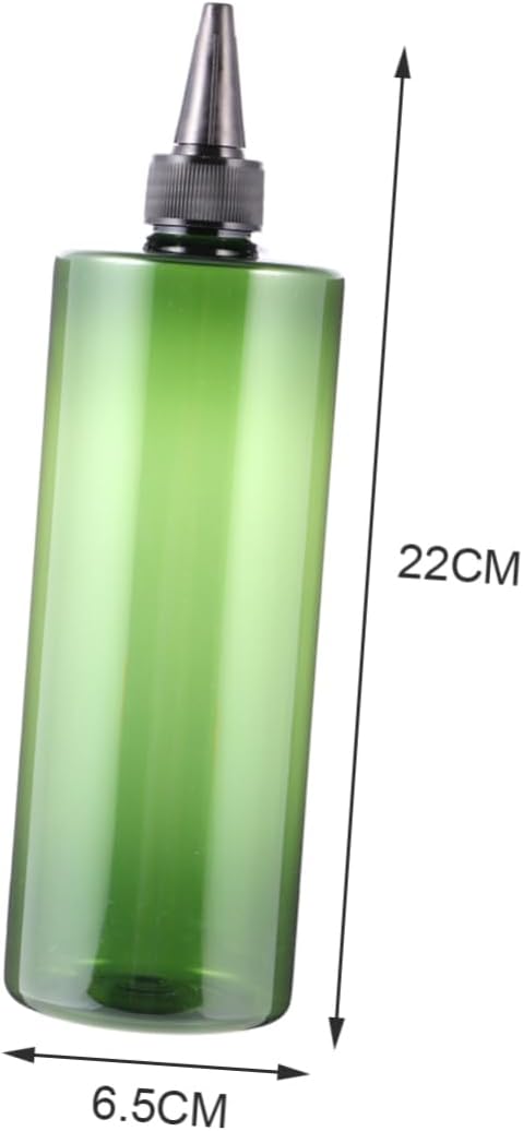 4pcs 500ml Hair Dye Bottle Pointed Mouth Refillable PET