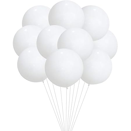 100 Ballons Blancs Nacrés 30cm - Pour Hélium Ou Air, Mariage, Anniversaire, Baby Shower