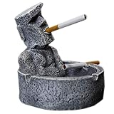 【Material excelente】 Este cenicero está hecho de un material excelente, no es fácil de romper y fácil de usar.