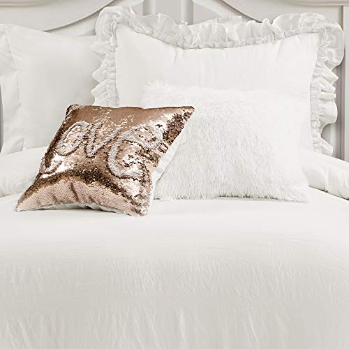 Lush Decor, Twin-Xl, White Ella Vintage Chic Ruffle Lace 2 Piece Comforter Set #TOP2