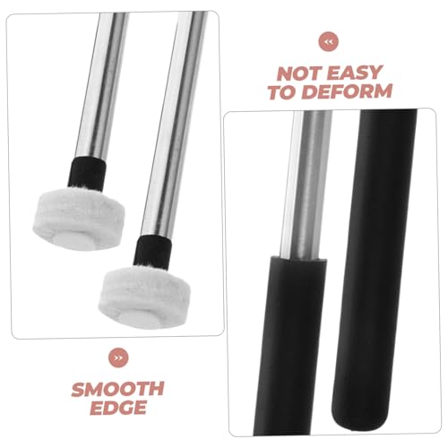 2 pares de baquetas etéreas negras para percusión miniatura 7