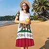GZEKWLP California State Flag Women's Short Sleeve Dress Crew Neck A Line T Shirt Dresses Beach Sundress with Pockets Small #5