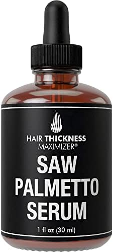 Saw Palmetto Oil For Hair Growth. Hair Thickening + Moisturizing For Women, Men. Vegan Hair Growth Serum Scalp Treatment For Dry, Frizzy, Weak Hair, Hair Loss. With Pumpkin Seed Oil Unscented 1oz
