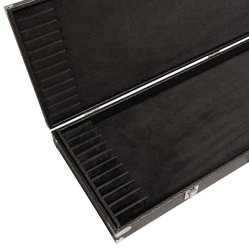 MI&VI Classic Leather Bow Case for (12) Twelve Violin, Viola, or Cello Bows with Sturdy Handles | Strong Latches | Firm Velvet Interior Cushioning - By MIVI Music - Thumbnail 7