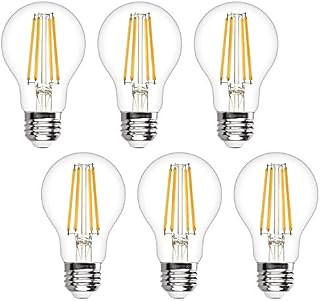 Boncoo A19 LED Edison Bulb Dimmable 6W LED Filament Light Bulbs 60W Incandescent