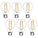 Boncoo A19 LED Edison Bulb Dimmable 6W LED Filament Light Bulbs 60W Incandescent Equivalent Led Vintage Bulb 3000K Soft White 620LM E26 Medium Base Decorative Clear Glass for Home, Office, 6 Pack