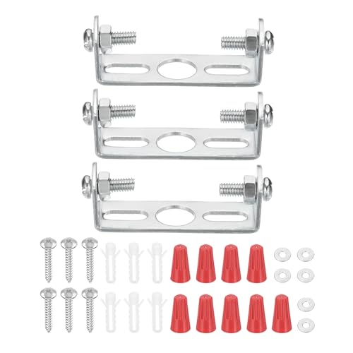 PATIKIL 45mm (1.8") Universal Light Fixture Mounting Bracket Kit, 3 Set Light Crossbar Ceiling Light Plate with Screw for Wall Lights Ceiling Lighting Pendant Chandelier