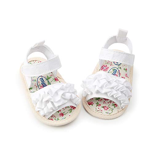 BiBeGoi Infant Baby Girls Summer Flower Sandals Toddler Princess Dress Flat Outdoor Shoes Newborn Soft Sole First Walkers Shoes