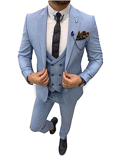 Gilet de costume homme 3 pièces chic pour corriger la silhouette lors des grandes fêtes