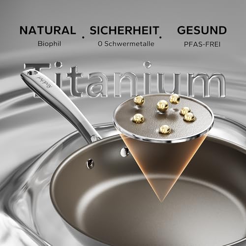 Titan-Pfanne 26cm Mit Spachtel – Antihaft, Für Alle Herdplatten & Ofen Geeignet