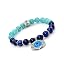 Turquoise/Lapis Lazuli with Rhinestone Evil Eye