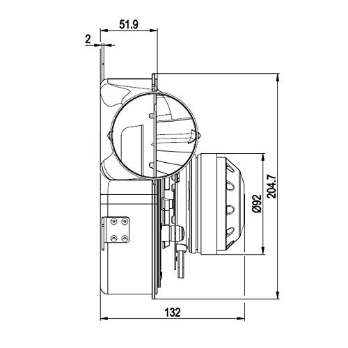 Easyricambi Extractor aspirador de humos EBM G2E150-DN91-12 para estufa de pellets con Encoder