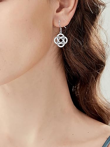 Earship Celtic Knot Earrings Dangle 925 Sterling Silver Celtic Earrings for Women Silver Irish Earrings Hooks Celtic Jewelry for Women Birthday Christmas Mothers Day Gifts for Women2