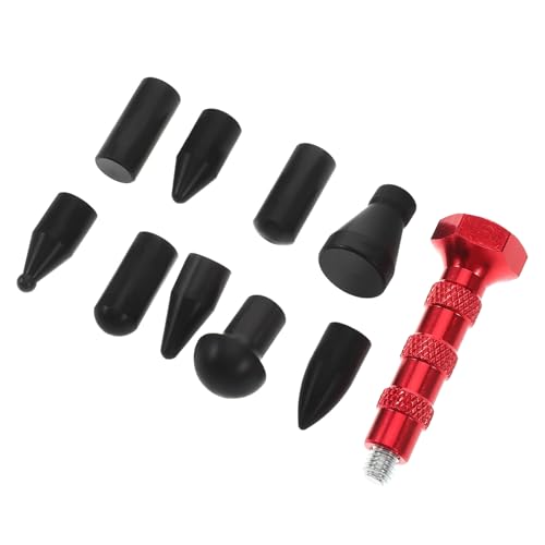 ANDRESLAD Kit Reparador Abolladuras Coche Portátil con Cabezales Intercambiables Herramienta Metálica para Quitar Abolladuras sin Dañar la Pintura Bolígrafo Nivelador para Carrocería