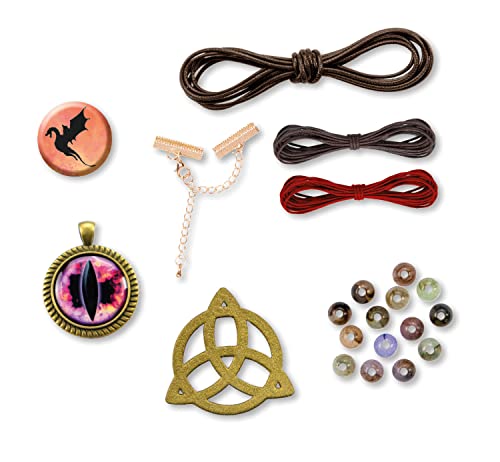 Lena 42303 Dragon Jewels Craft Set, Jewellery Craft Set including Necklace with Amulet - Image 3