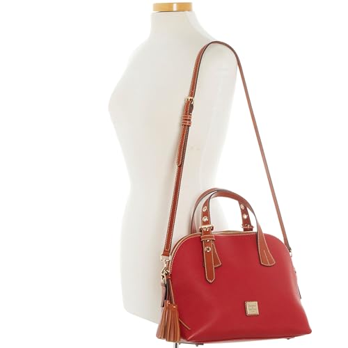 Dooney & Bourke Leather Satchel Bags for Women, Pebble Grain Aubrey Small Satchel Handbag with Crossbody Strap4