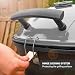 Andrew James BBQ Electric Grill Barbecue with 5 Temperature Settings, Thermostat, Indoor & Outdoor Party, Removable Drip Tray & Condiment Stand, Healthy Grilling, Non-Stick (Grey + Waterproof Cover)